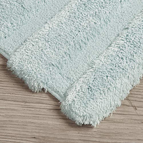 JLA Home Inc Badematte mit Tufted Pearl Channel saugfähig, schnell trocknend, waschbar, leger, Solider Dusch- und Badezimmerteppich, 61 x 142 cm, Meeresschaum