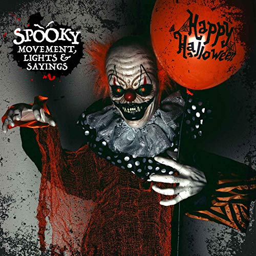 Holidayana Halloween Animatronic Clown mit Ballon Halloween Deko