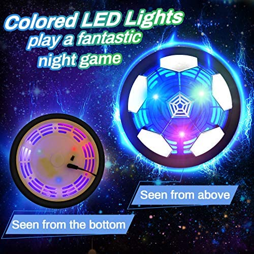 lenbest Air Power Fußball Kinderspielzeug, Fußball Wiederaufladbar mit LED-Licht & Schaum Stoßstangen Geschenk für Junge Mädchen Spiel Sport Indoor Outdoor