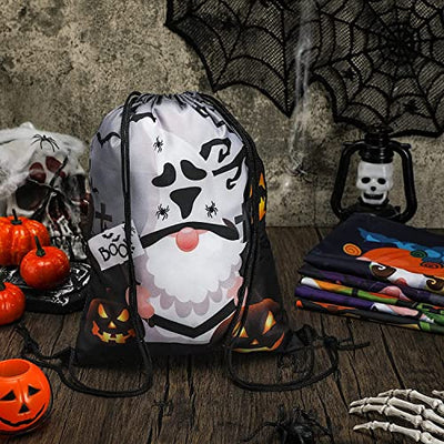 6 Stück Halloween Süssigkeiten Beutel, Non-Woven Halloween Taschen,Süßes oder Saures Taschen,Halloween Geschenktüten,Wiederverwendbar Halloween Beutel,halloween tasche,Halloween Tragetaschen