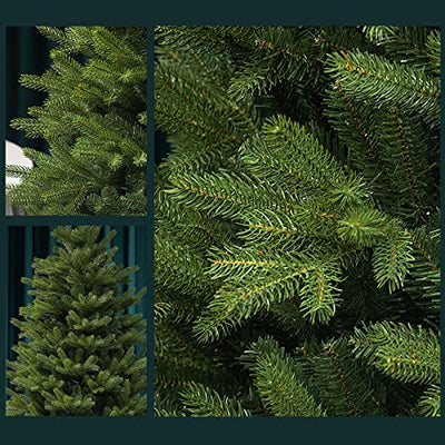 0℃ Outdoor Weihnachtsbaum Künstlich 210cm mit 4119 Zweige, Christbaum mit Ständer, Schwer Entflammbar Tannenbaum, Tannenbaum Künstlich Schnellaufbau Inkl. Christbaum-ständer, Weihnachtsdeko - Grün