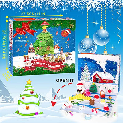 Adventskalender 2022, ANOTION Kinder Weihnachten Adventskalender Countdown Kalender Spielzeug Überraschungsgeschenk für Jungen Kinder Teens