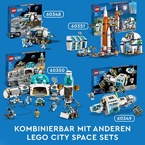 LEGO 60348 City Mond-Rover Weltraum-Spielzeug mit Astronauten-Minifiguren aus der LEGO NASA Serie, für Kinder ab 6 Jahre