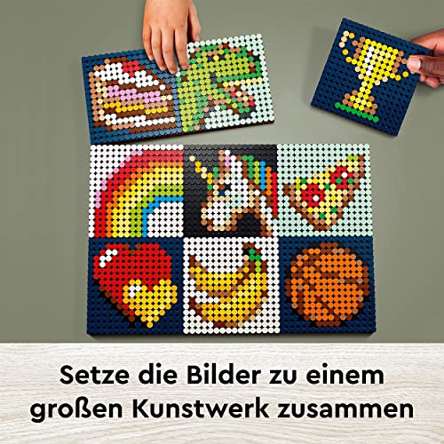 LEGO 21226 Art Gemeinsames Kunstprojekt, Canvas-Wanddeko, kreative Tätigkeit, Weihnachtsgeschenkidee für Kinder, Erwachsene, Familien, Mosaik Bastelset