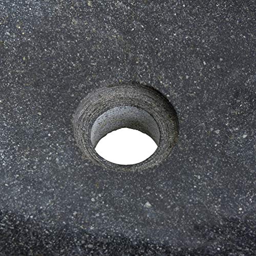 ESTEXO Waschbecken Waschtisch Waschschale aus Naturstein Flussstein Oval Aufsatzwaschbecken Handwaschbecken (Grau / 40-45 x 15 cm)