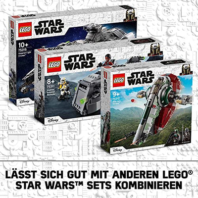 LEGO 75312 Star Wars Boba Fetts Starship™, Bauset für Kinder ab 9 Jahren, Mandalorian-Modell mit 2 Minifiguren