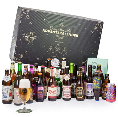 "Der Beste" Bier Adventskalender 2022 | 24 x Bier Erlebnis mit Verkostungs-Glas + Web-App & Verkostungsunterlagen - viele Bierstile