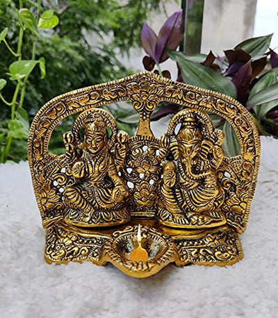 Wonder Care-Ganesha Lakshmi Statue für Diwali Dekorationen Puja Anbetung Ganesha Buddha Figuren(Ganesh Lakshmi Large)