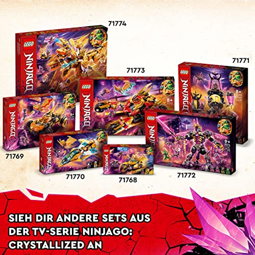 LEGO 71769 NINJAGO Coles Drachen-Flitzer, Set für Kinder mit Spielzeug-Auto, Schlangen-Figur und 3 Minifiguren, inkl. Kai und Cole, Geschenkidee zu Weihnachten