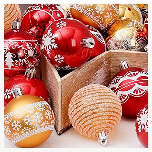 ZXCVBNM Weihnachtskugel24pcs Weihnachtskugeln Weihnachtsbaumdekor hängende Verzierung weihnachtskugeln baumkugeln (Color:A)