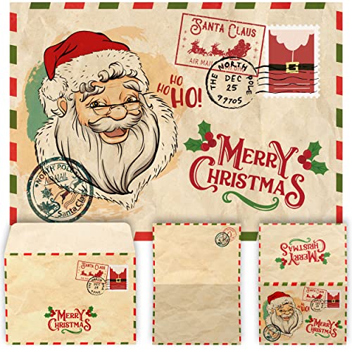 Weihnachtskarten mit Umschlag Set (12 Stück) - A6 Klappkarten für Weihnachten - Christmas Postkarte mit Umschlägen für deine Weihnachtsgrüße - Coole Weihnachtspostkarten mit und ohne Sprüche