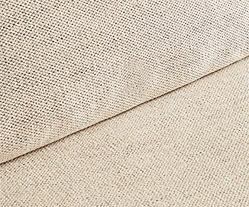 DELIFE Sofa Isla Chenille Beige 430 x 225 cm Ottomane rechts Wohnlandschaft