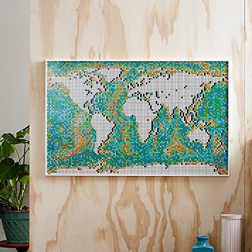 LEGO Art World Map 31203 Building Kit; Meaningful, Collectible Wall Art for DIY and Map Enthusiasts; New 2021 (11,695 Pieces)