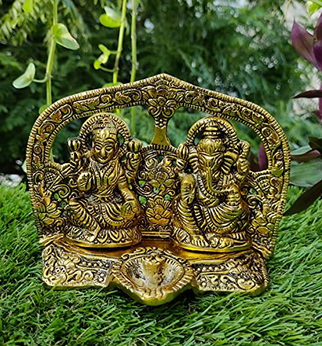 Wonder Care-Ganesha Lakshmi Statue für Diwali Dekorationen Puja Anbetung Ganesha Buddha Figuren(Ganesh Lakshmi Large)