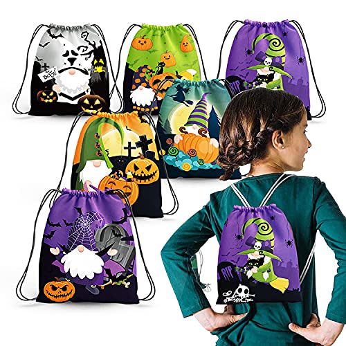 6 Stück Halloween Süssigkeiten Beutel, Non-Woven Halloween Taschen,Süßes oder Saures Taschen,Halloween Geschenktüten,Wiederverwendbar Halloween Beutel,halloween tasche,Halloween Tragetaschen