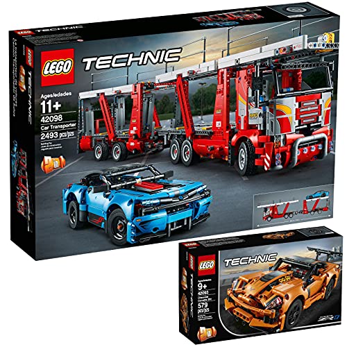 BRICKCOMPLETE Lego Technic 2er Set: 42098 Autotransporter & 42093 Chevrolet Corvette ZR1