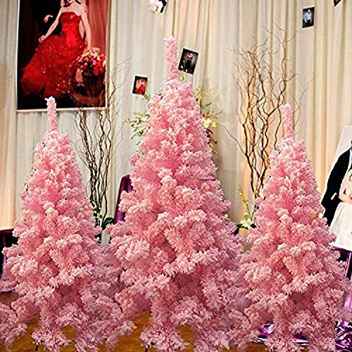 Weihnachtsbaum Künstlich Weihnachtsbaum Rosa künstlicher Weihnachtsbaum |Pre Lit Faltbare Weihnachtsbaum for Innen- / Außen Weihnachtsdeko Weihnachtsdeko künstlicher Weihnachtsbaum (Color : 9ft)