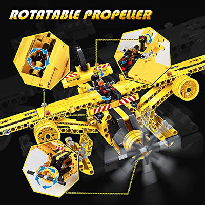 VATOS City Bausteine Spielzeug ab 6 7 8 9 10 Jahren Jungen 2 in 1 Technico Truck Airplane Konstruktionsspielzeug Bauset 361 PCS kreative Geschenk für Kinder STEM Pädagogisches Spielzeug