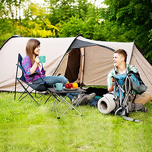 LIANTRAL Tragbarer Campingtisch, Leichter Klapptisch im Freien - Kleiner Kompakter Picknick-Aluminiumtisch mit Tragetasche für Camping, Picknick, Grillen, Wandern, Angeln