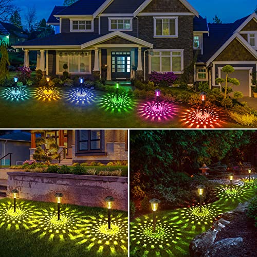 8 Stück Solarlampen für Außen Garten, BUCASA Solarleuchten Weihnachtsdeko mit 2 Modi, Wasserdicht Solar Gartenleuchte für Rasen, Terrasse, Hof, Geschenke, Weihnachten Deko