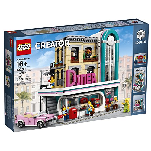 LEGO Creator Expert Downtown Diner 10260 Building Kit, Model Set and Assembly Toy for Kids and Adults (2480 Piece)