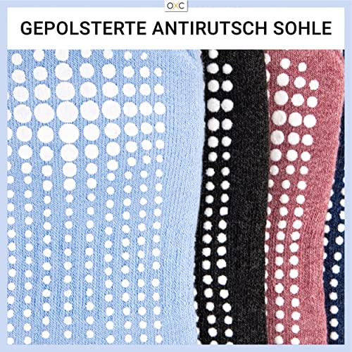 Occulto Yoga SOCKEN für Damen und Herren mit NOPPEN (2-4 Paar), YOGASOCKEN, STOPPERSOCKEN Damen Herren, ANTIRUTSCHSOCKEN Pilates, Yoga 39-42 2 Paare | Schwarz-Grau