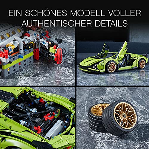 LEGO 42115 Technic Lamborghini Sián FKP 37 Rennwagen, Modell-Bauset für Erwachsene, Geschenkidee zu Weihnachten für Männer oder Frauen, Sammlerstück