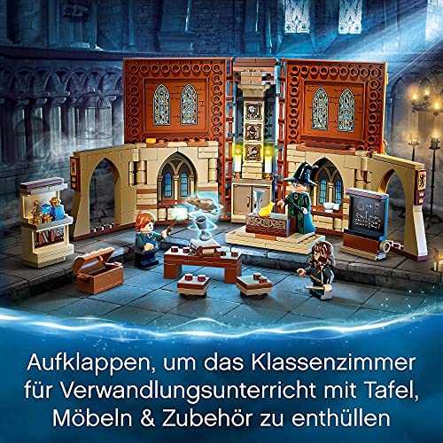 LEGO 76382 Harry Potter Hogwarts Moment: Verwandlungsunterricht Set, Spielzeugkoffer mit Minifiguren, Sammlerstück