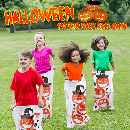 Twister.CK Halloween Party Games, Kürbis Design Sack Race Taschen, Ei und Löffel Race Games Outdoor Lawn Games Taschen, ideal für Halloween Party Supplies, Outdoor Games und Party Favor