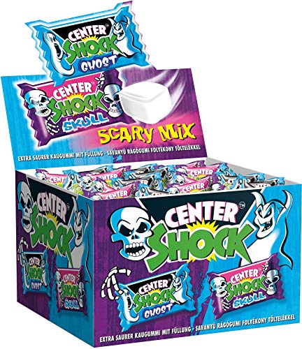 Center Shock Scary Mix | Box mit 100 Kaugummis | Extra-sauer | Zufallsgeschmack