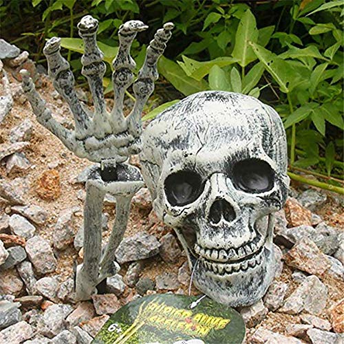 78Henstridge Halloween Deko Horror Skelett Schädel Realistische Gruseliger Skeleton für Halloween Party Garten Hof Dekoration