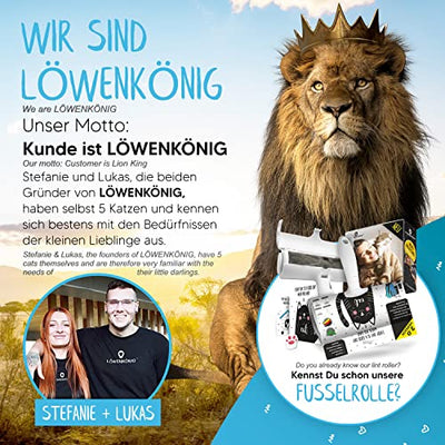 LÖWENKÖNIG® Taurus 2.0 - Bürstenhandschuh für Kurz-Langhaar Katzen I Haustier Bürste & Fellpflege-Handschuh Katze I Katzenhaare entfernen I Massage-Fellhandschuh in Universal-Größe I Katzen-Zubehör