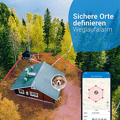 Tractive GPS DOG 4. Tracker für Hunde. Immer wissen, wo dein Hund ist. Halte ihn mit Aktivitätstracking fit. Unbegrenzte Reichweite. (Schneeweiß)