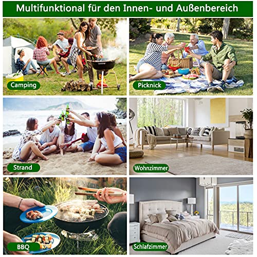 LIANTRAL Tragbarer Campingtisch, Leichter Klapptisch im Freien - Kleiner Kompakter Picknick-Aluminiumtisch mit Tragetasche für Camping, Picknick, Grillen, Wandern, Angeln