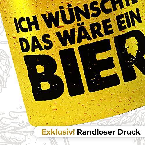 Tasse mit Bier Spruch für Männer Ich wünschte das wäre ein Bier Lustig Kaffee-Tasse Geschenk-Idee für Ihn Vatertagsgeschenk Vatertag Herrentag Fototasse