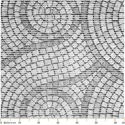 Weichschaummatte Badematte Bad Dusche WC Vorleger Teppich Antirutsch Badläufer Mosaiksteine Grau 1500x65cm (15m)