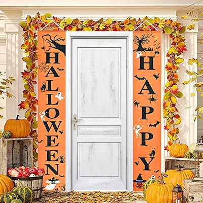 Favengo Halloween Banner ,Happy Halloween Banner,halloween banner outdoor,Halloween Party Dekoration Hängende Hintergrund Banner für Halloween Drinnen Draußen Party