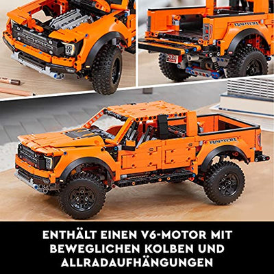 LEGO 42126 Technic Ford F-150 Raptor Pick-Up-Truck, Modellauto Für Erwachsene, Exklusives Sammlermodell, Idee