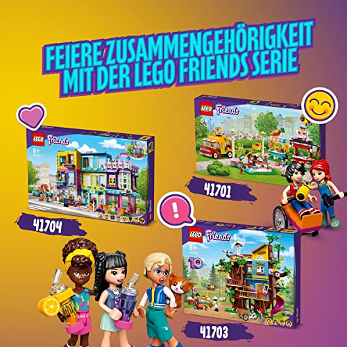 LEGO 41703 Friends Freundschaftsbaumhaus mit Minipuppen, Natur-Lernspielzeug für Mädchen und Jungen, Spielzeughaus Heartlake City, Geschenkidee Weihnachten