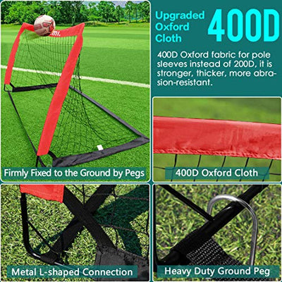 Amazon Brand – Umi Fussballtor – Tragbares Fußballnetz – 6'6"x3'3", Pop up Fußballtore für Kinder, 1 Packung