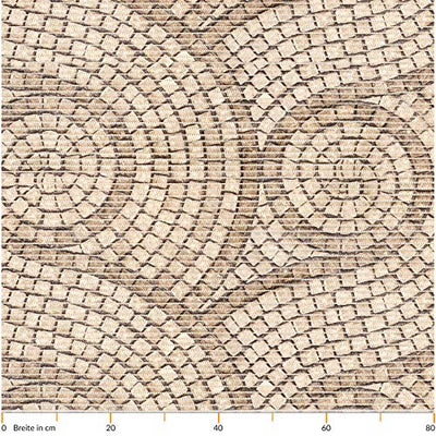 Weichschaummatte Badematte Bad Dusche WC Vorleger Teppich Antirutsch Badläufer Mosaiksteine Beige 1000x80cm (10m)