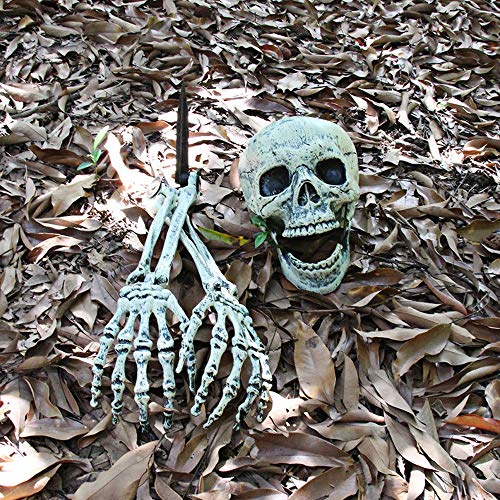 78Henstridge Halloween Deko Horror Skelett Schädel Realistische Gruseliger Skeleton für Halloween Party Garten Hof Dekoration